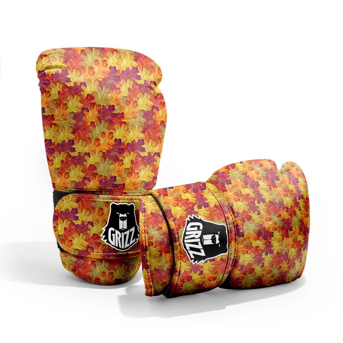 Oak Leaf Autumn Print Pro Boxing Glove