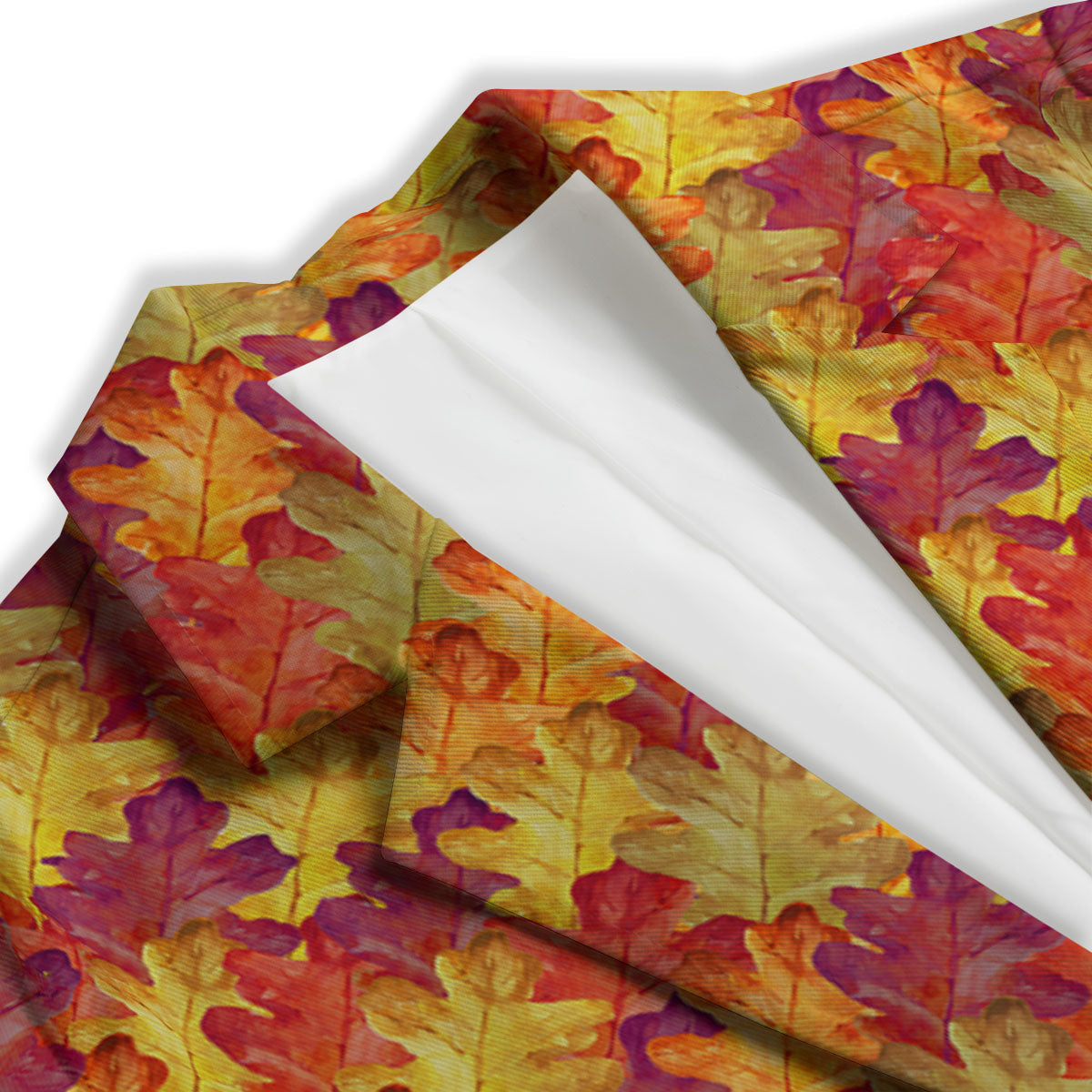 Oak Leaf Autumn Print Women's Blazer-grizzshop