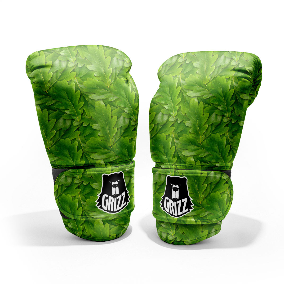 Oak Leaf Green Print Pro Boxing Glove