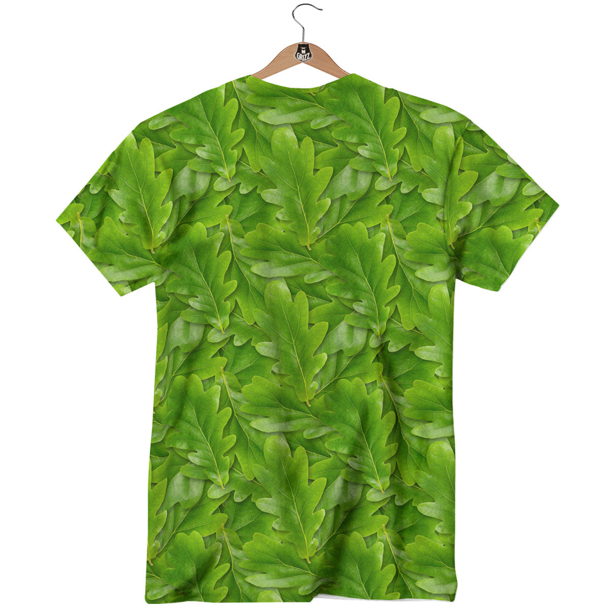 Oak Leaf Green Print T-Shirt-grizzshop