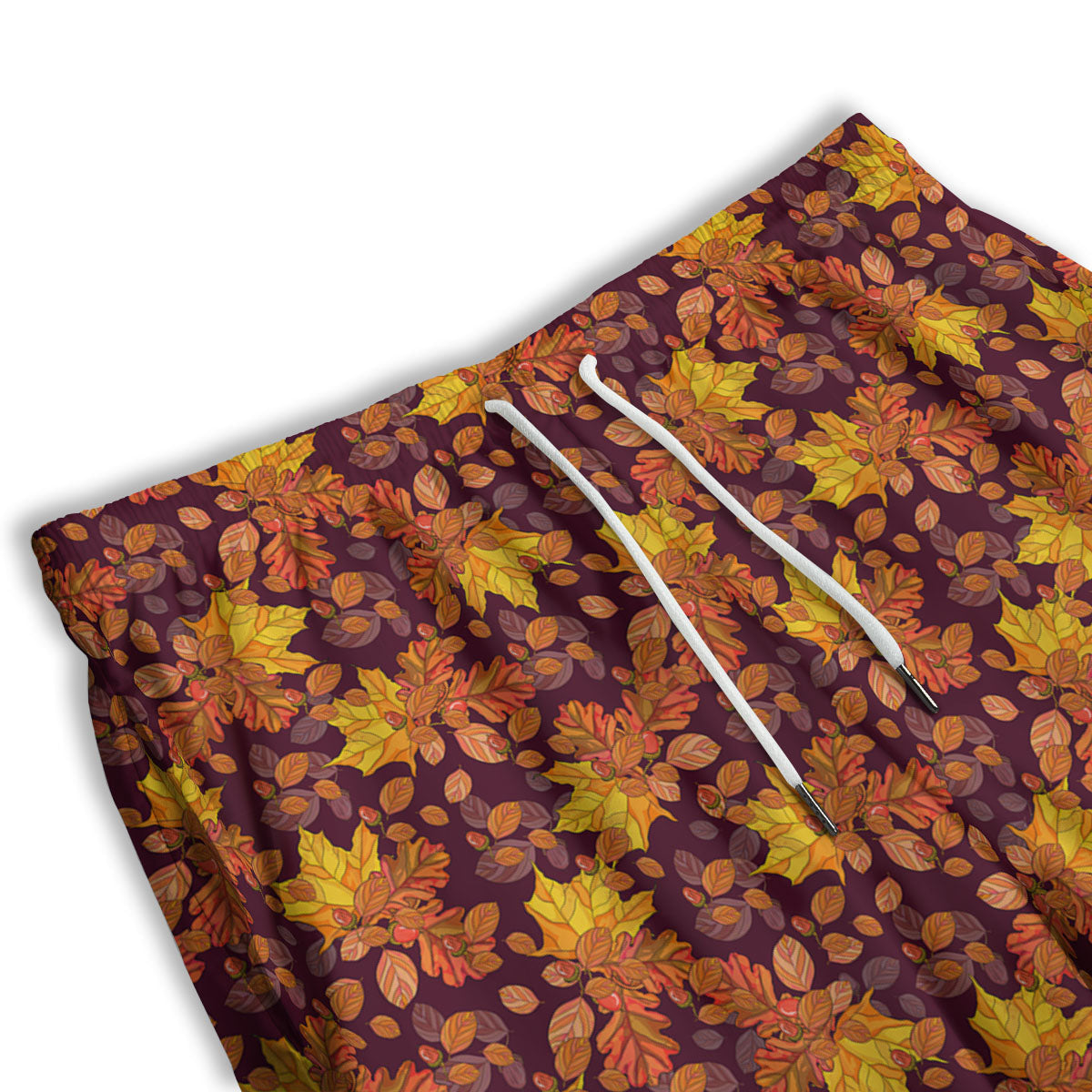 Oak Maple Print Pattern Men's Athletic Shorts-grizzshop