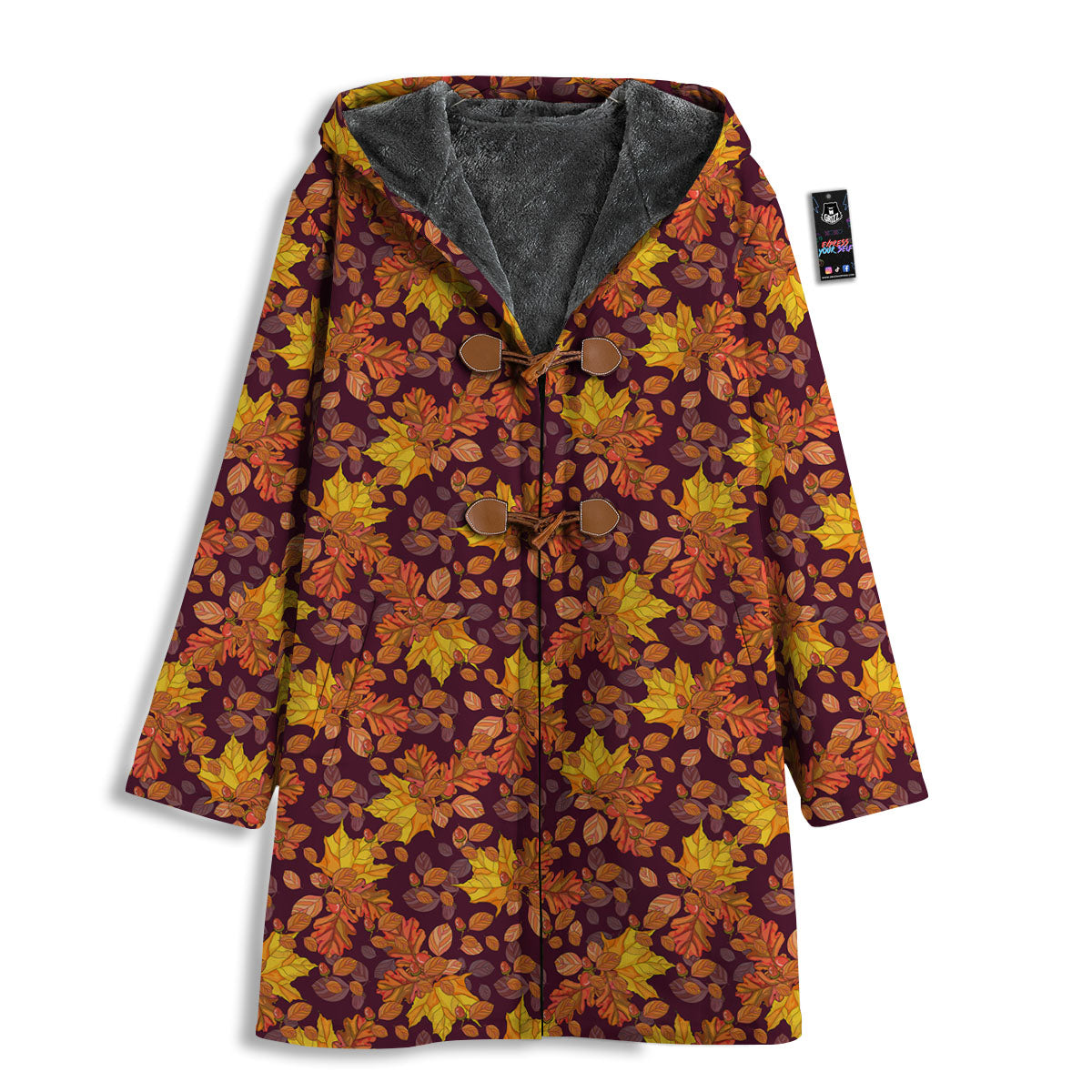 Oak Maple Print Pattern Men's Windbreaker Jacket-grizzshop
