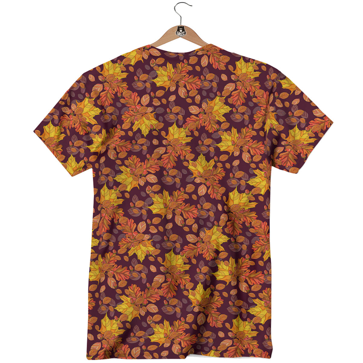 Oak Maple Print Pattern T-Shirt-grizzshop