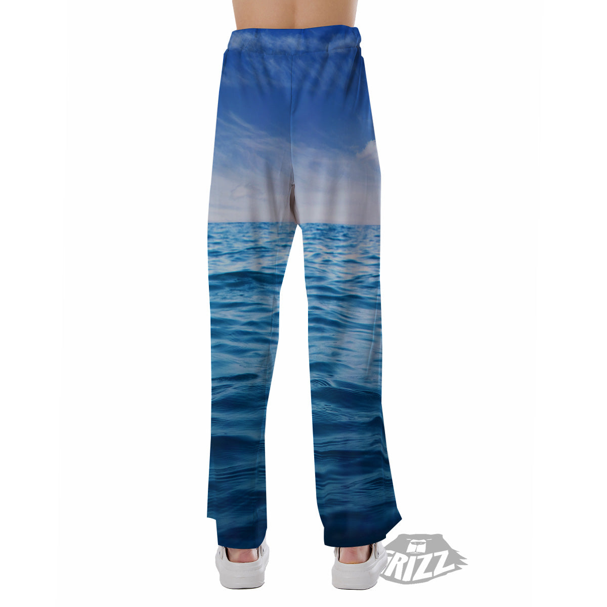 Ocean Blue Print Pajama Pants-grizzshop