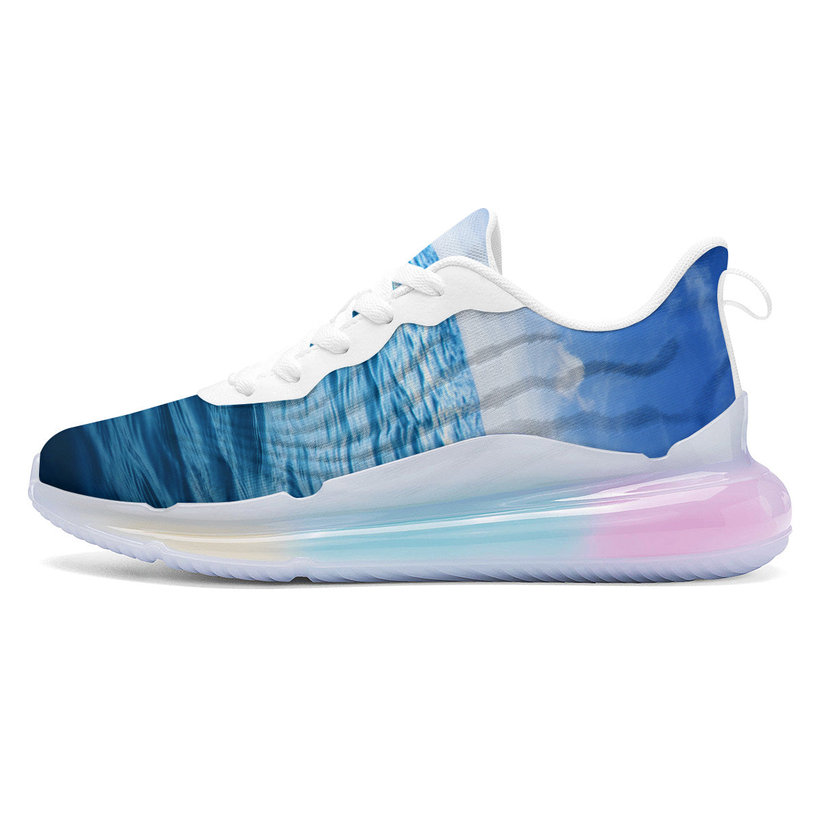 Ocean Blue Print Running Sneakers-grizzshop
