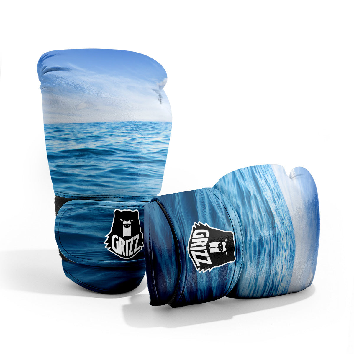 Ocean Blue Print Pro Boxing Glove