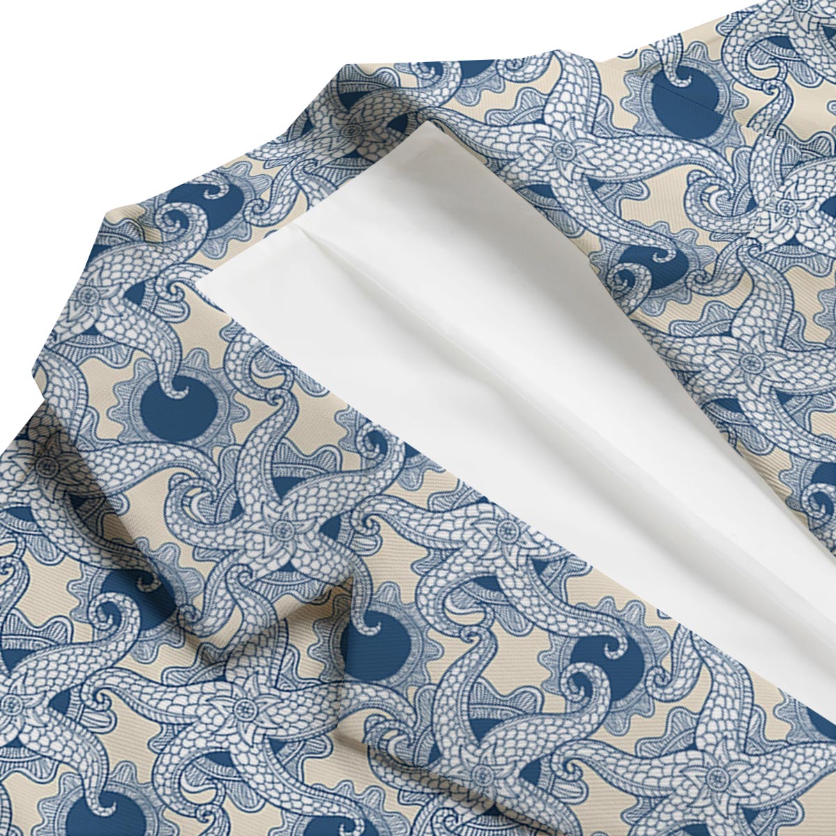 Ocean Octopus Pattern Print Men's Blazer-grizzshop