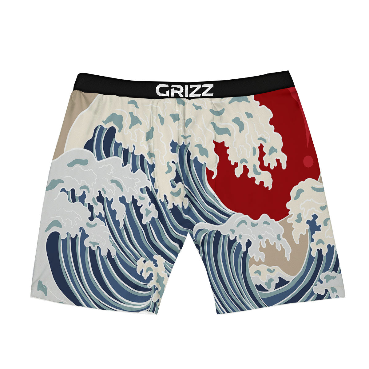 Ocean Wave Japanese Print Boxer Briefs-grizzshop