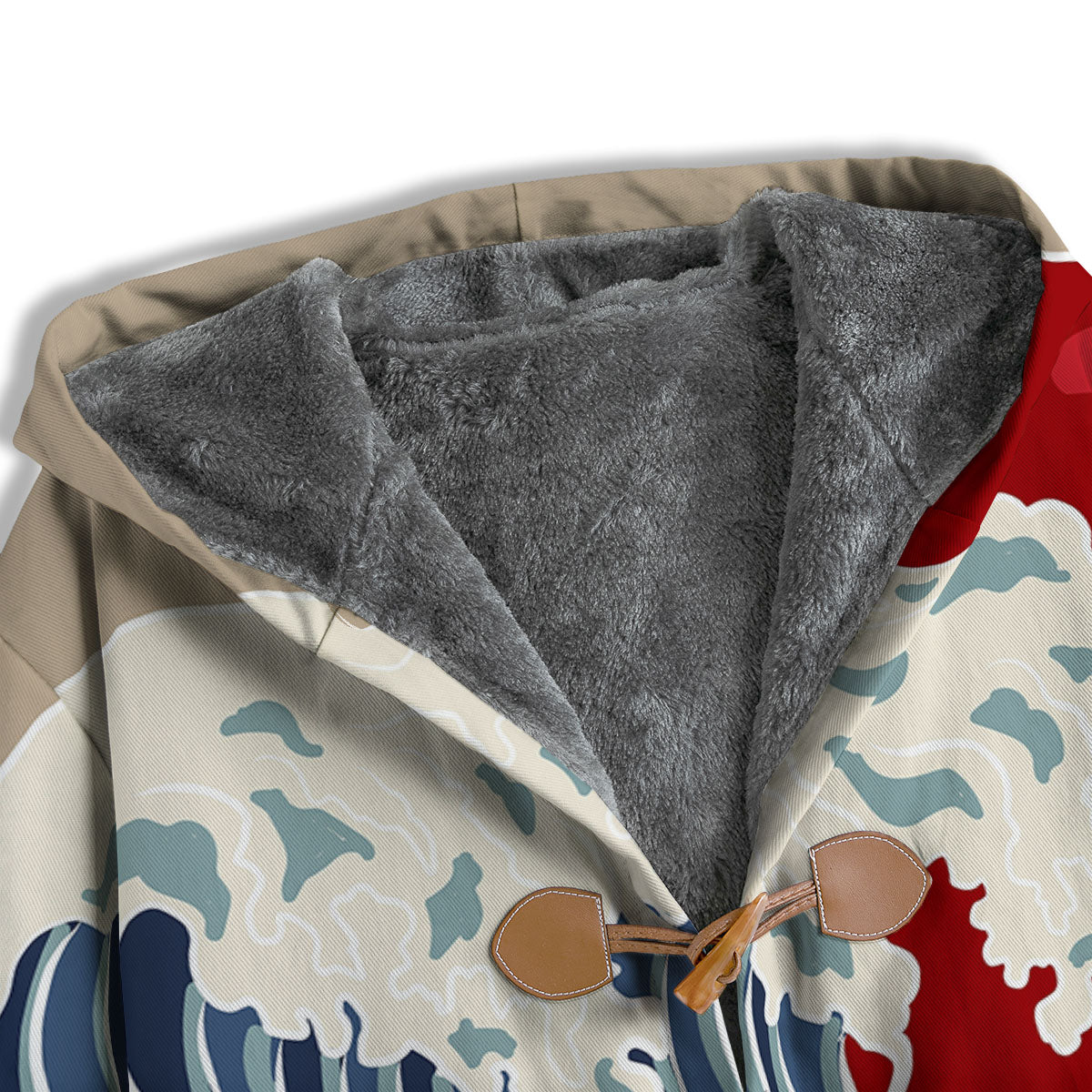 Ocean Wave Japanese Print Men's Windbreaker Jacket-grizzshop