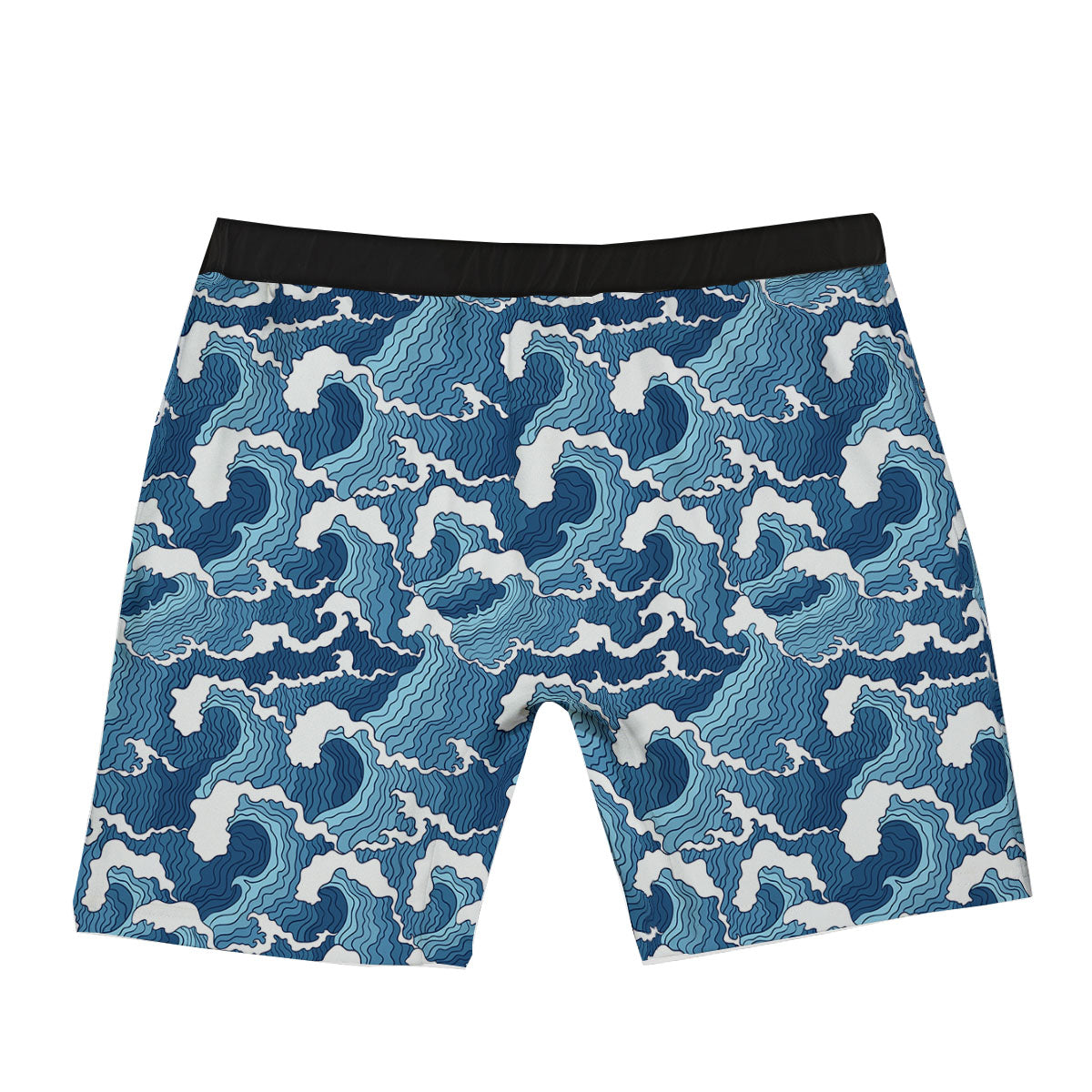 Ocean Wave Japanese Print Pattern Boxer Briefs-grizzshop