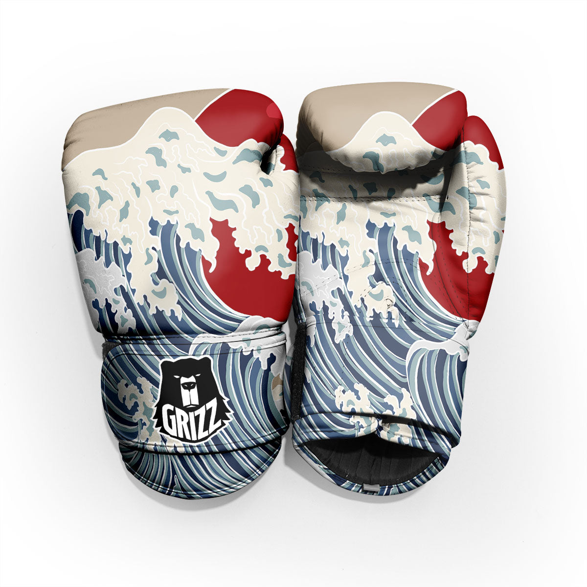 Ocean Wave Japanese Print Pro Boxing Glove