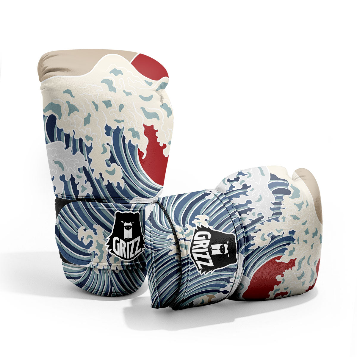 Ocean Wave Japanese Print Pro Boxing Glove