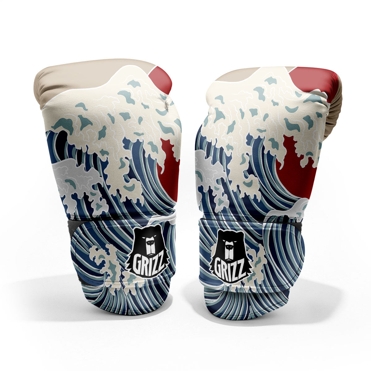 Ocean Wave Japanese Print Pro Boxing Glove