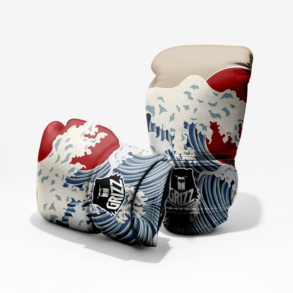 Ocean Wave Japanese Print Pro Boxing Glove