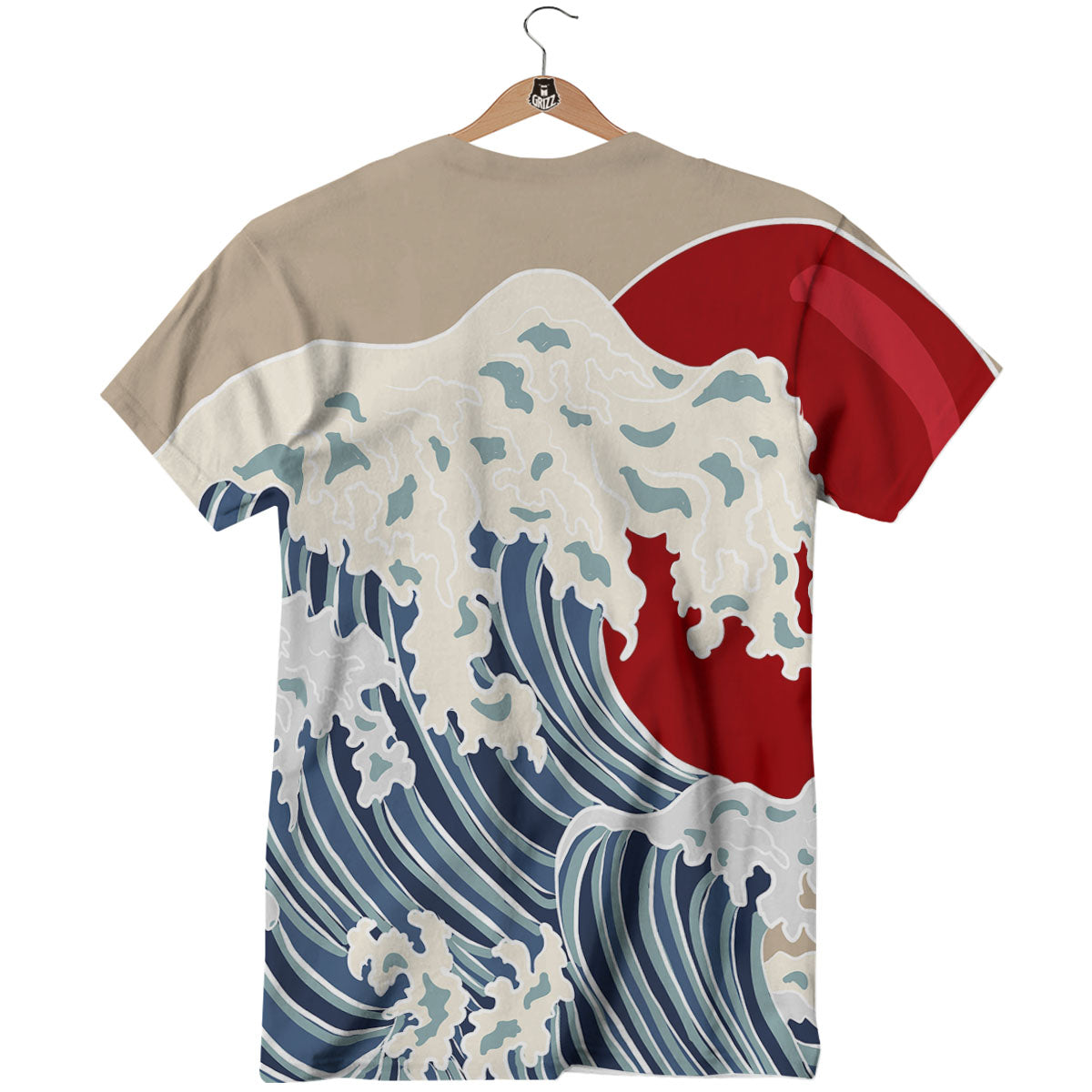 Ocean Wave Japanese Print T-Shirt-grizzshop