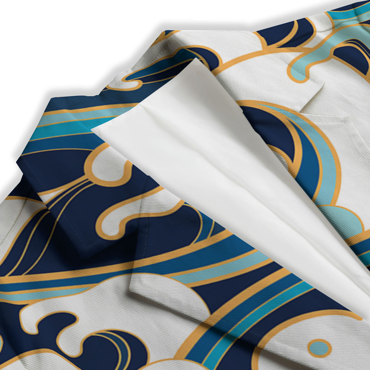 Ocean Wave Print Women's Blazer-grizzshop
