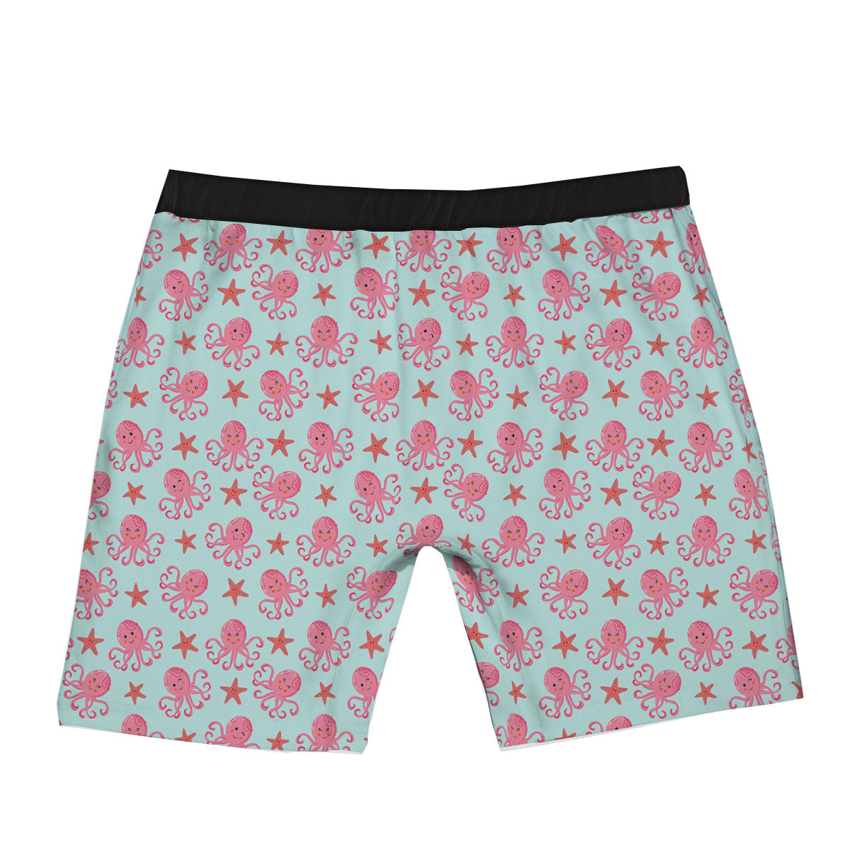 Octopus Cartoon Print Pattern Boxer Briefs-grizzshop