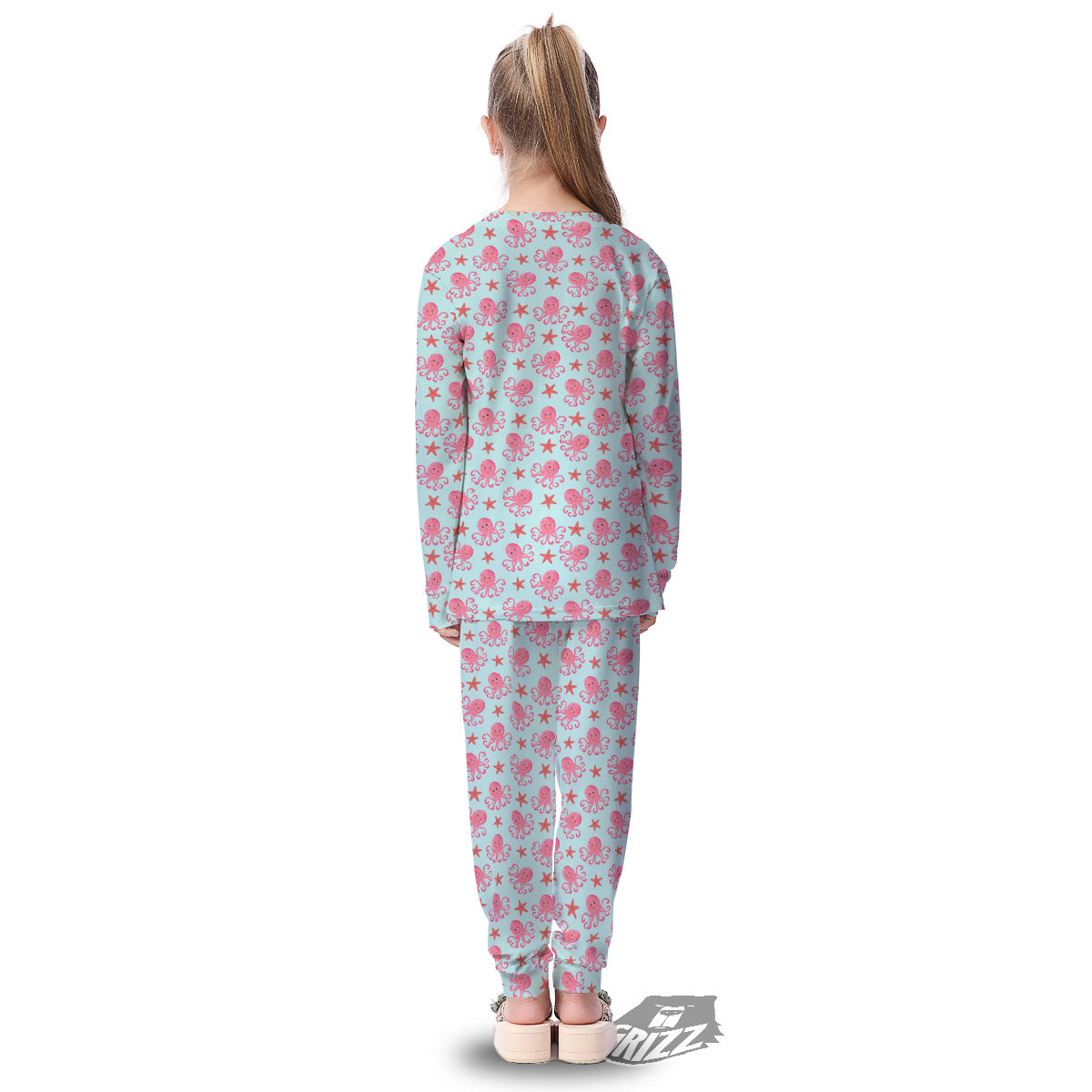 Octopus Cartoon Print Pattern Kid's Pajamas-grizzshop