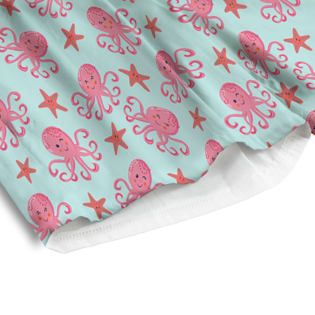 Octopus Cartoon Print Pattern Men's Athletic Shorts