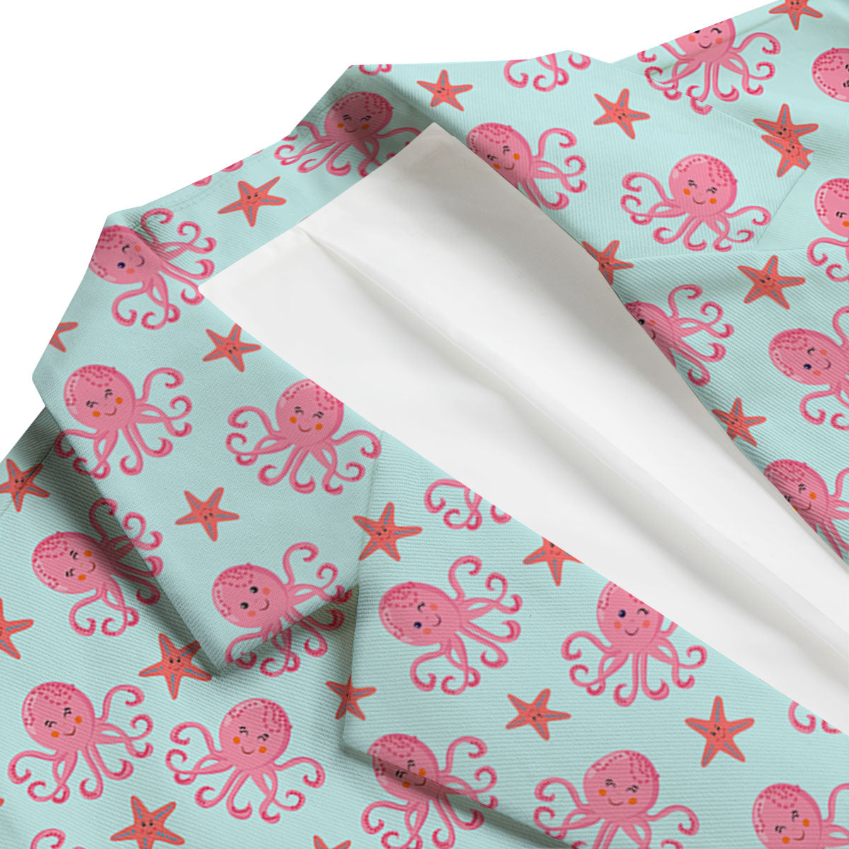 Octopus Cartoon Print Pattern Men's Blazer-grizzshop