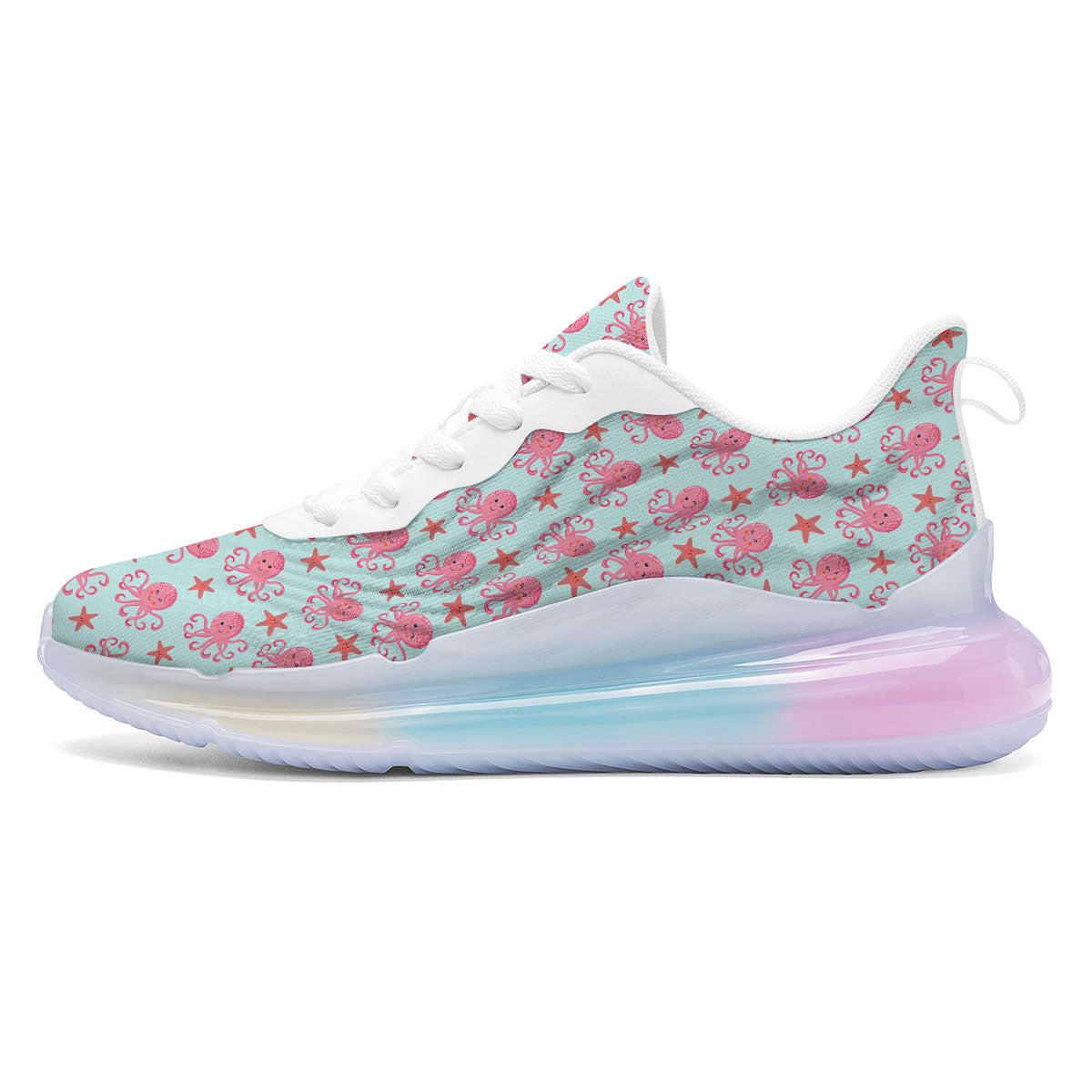 Octopus Cartoon Print Pattern Running Sneakers-grizzshop