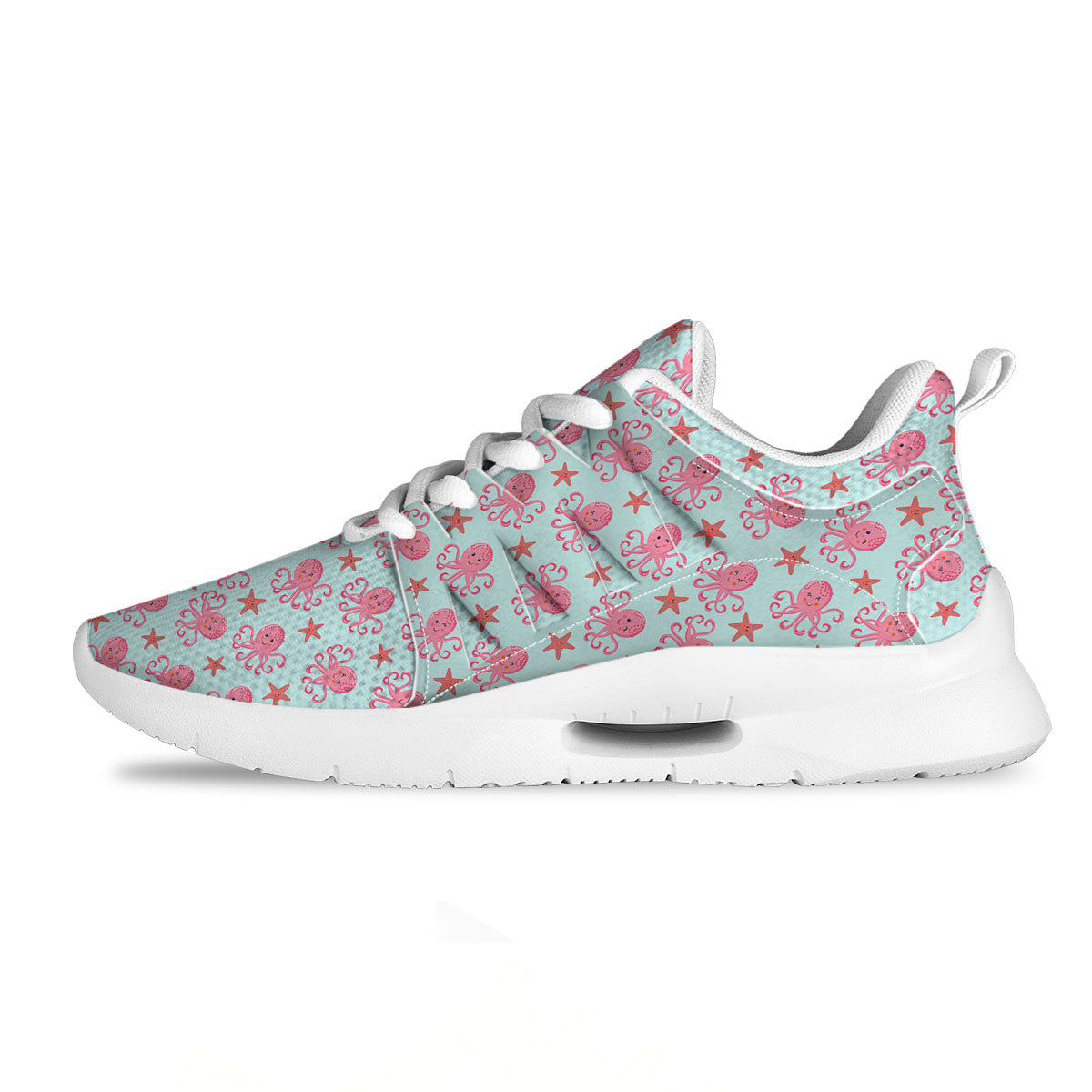 Octopus Cartoon Print Pattern Tennis Shoes-grizzshop