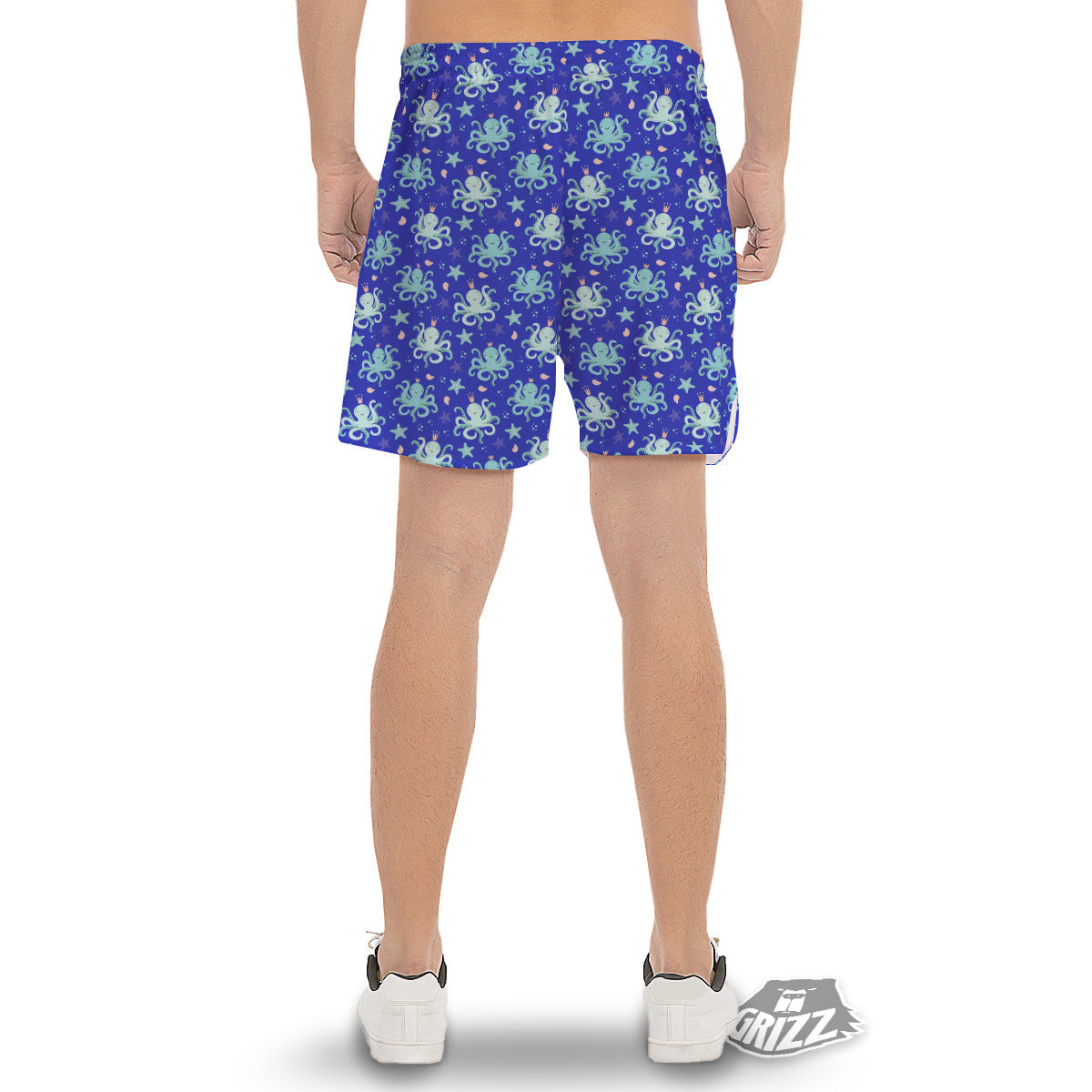 Octopus Cute Print Pattern Men's Gym Shorts-grizzshop