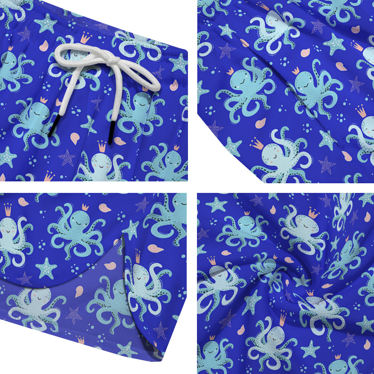 Octopus Cute Print Pattern Men's Running Shorts-grizzshop