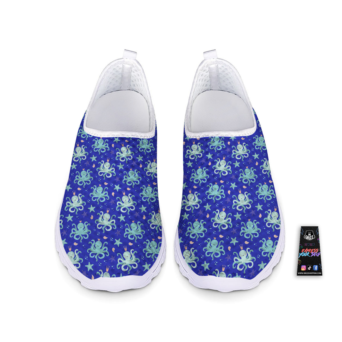 Octopus Cute Print Pattern Nurse Shoes-grizzshop