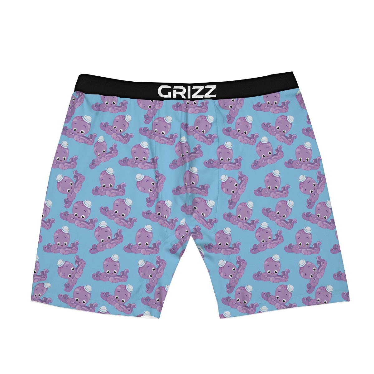 Octopus Teal And Purple Print Pattern Boxer Briefs-grizzshop