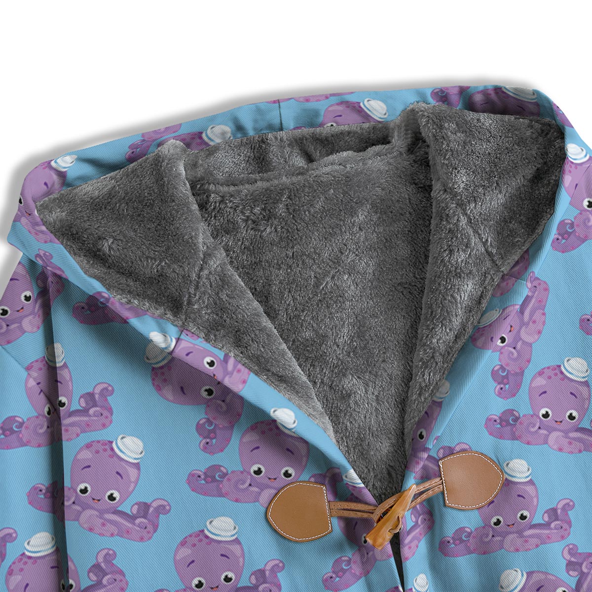 Octopus Teal And Purple Print Pattern Men's Windbreaker Jacket-grizzshop