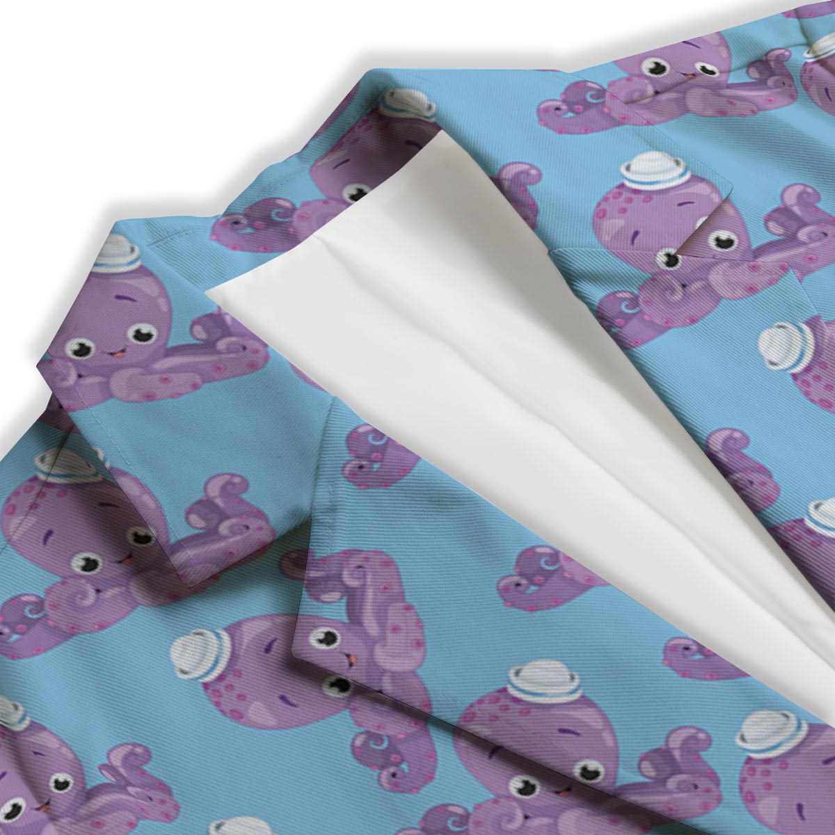 Octopus Teal And Purple Print Pattern Women's Blazer-grizzshop