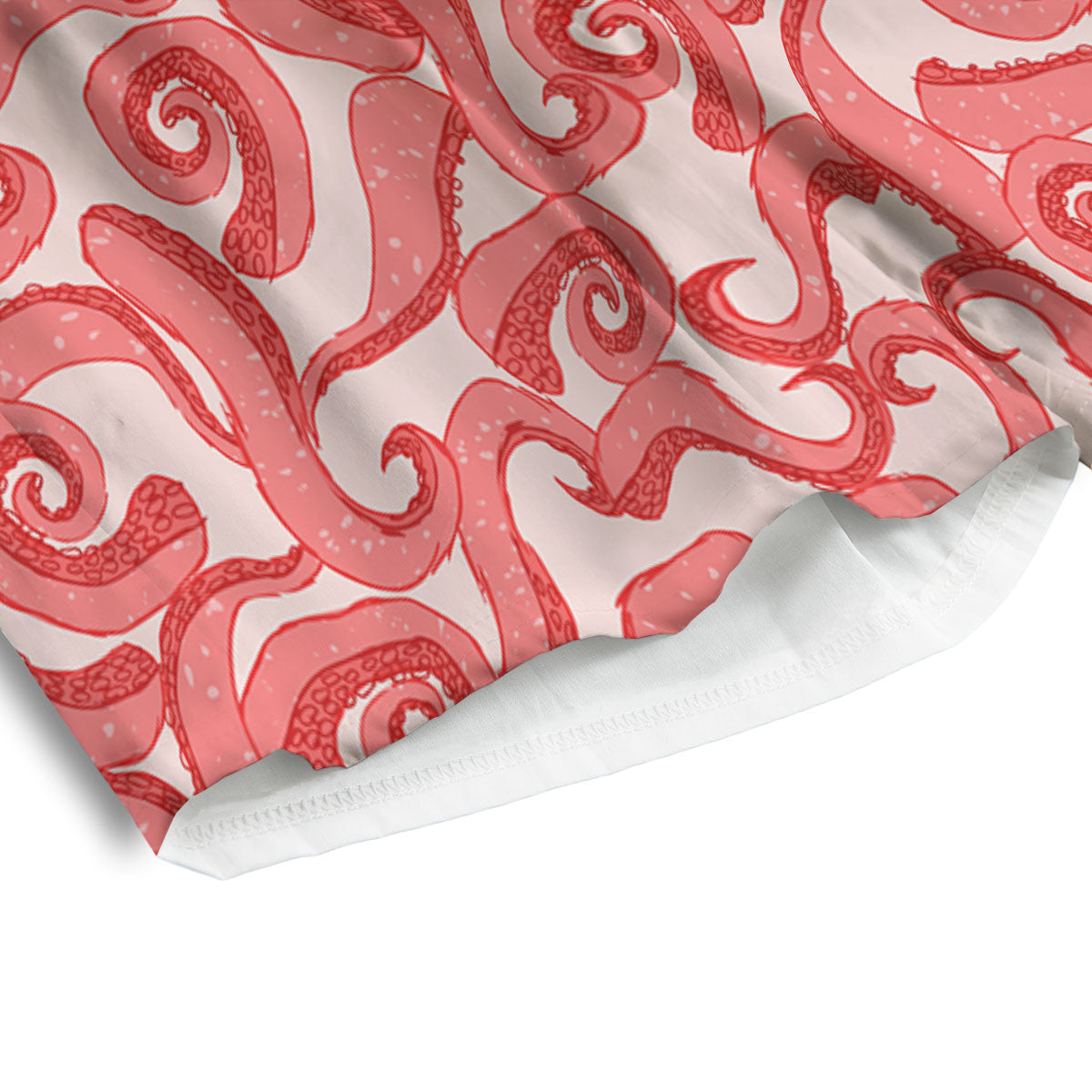 Octopus Tentacles Pink Print Pattern Men's Athletic Shorts