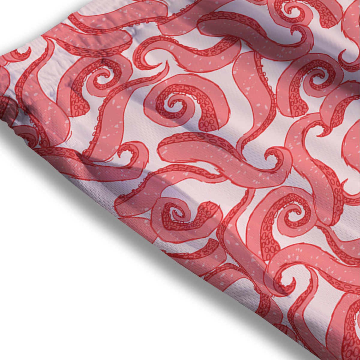 Octopus Tentacles Pink Print Pattern Mesh Shorts