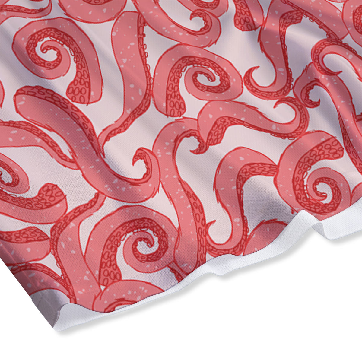 Octopus Tentacles Pink Print Pattern Mesh Shorts