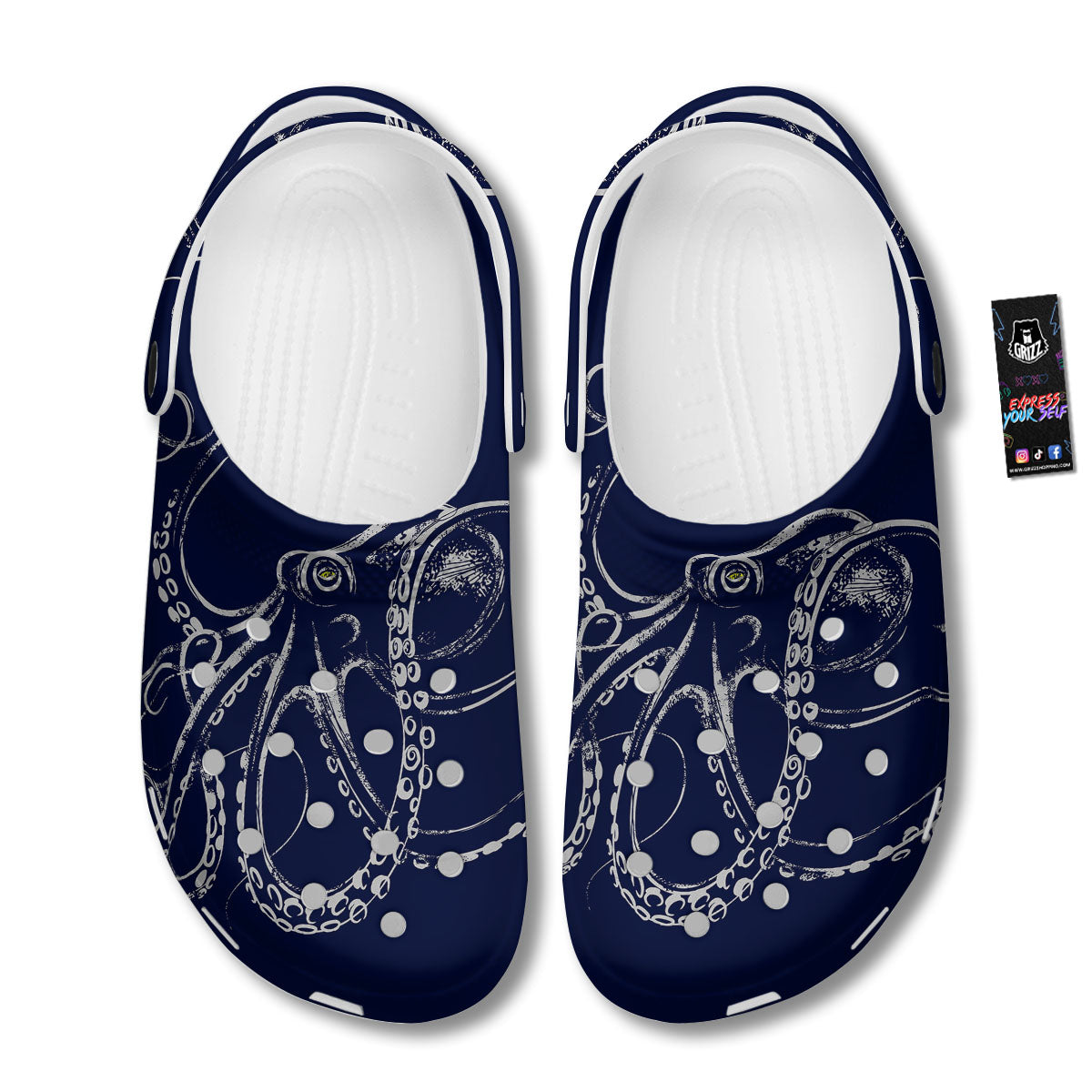 Octopus Tentacles Print Clog-grizzshop