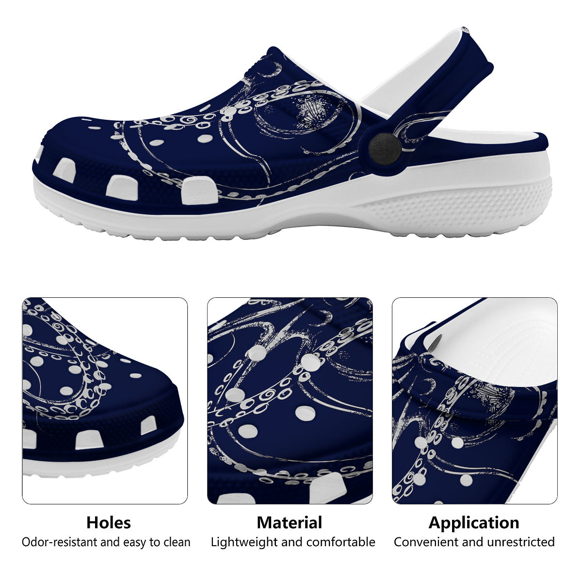 Octopus Tentacles Print Clog-grizzshop