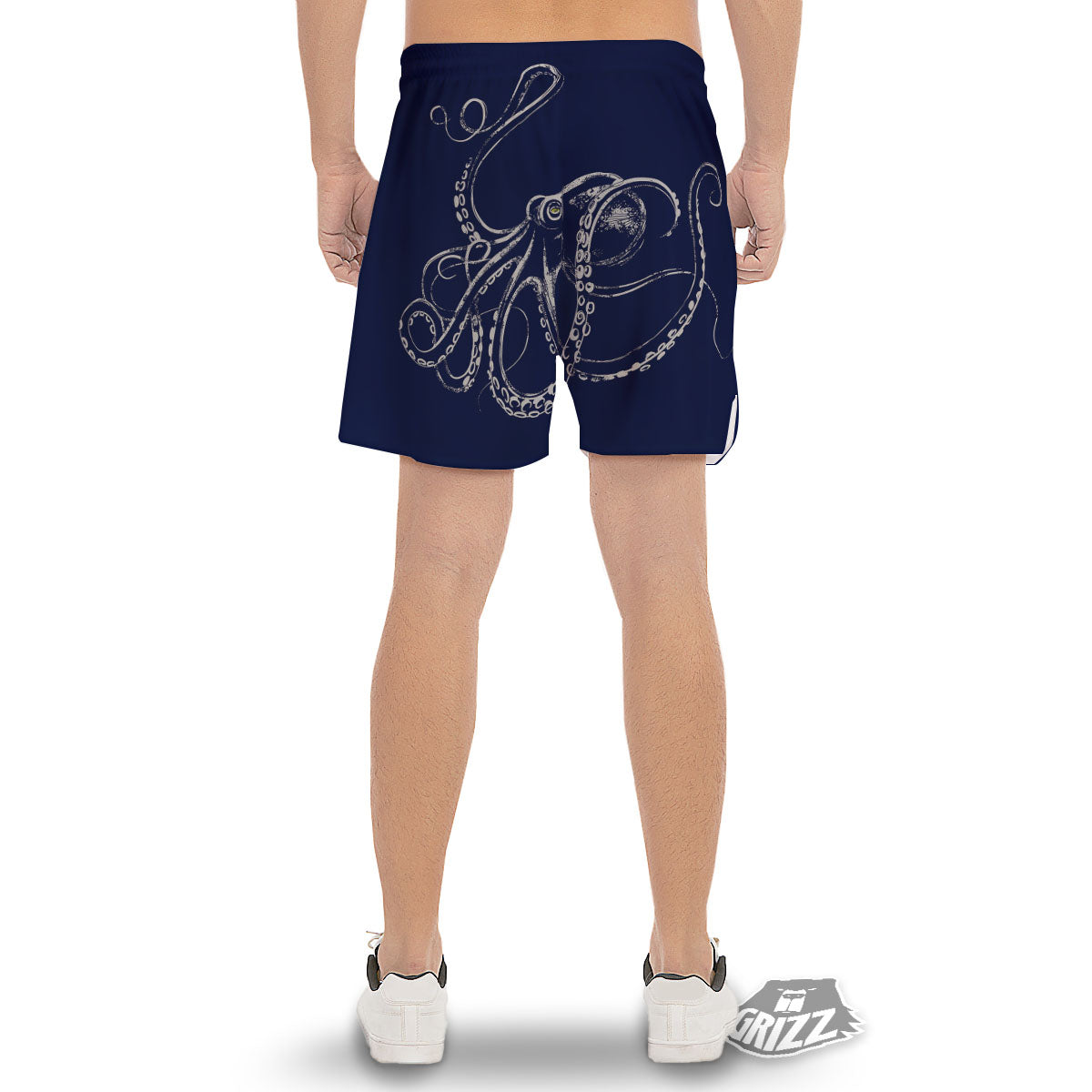 Octopus Tentacles Print Men's Gym Shorts-grizzshop