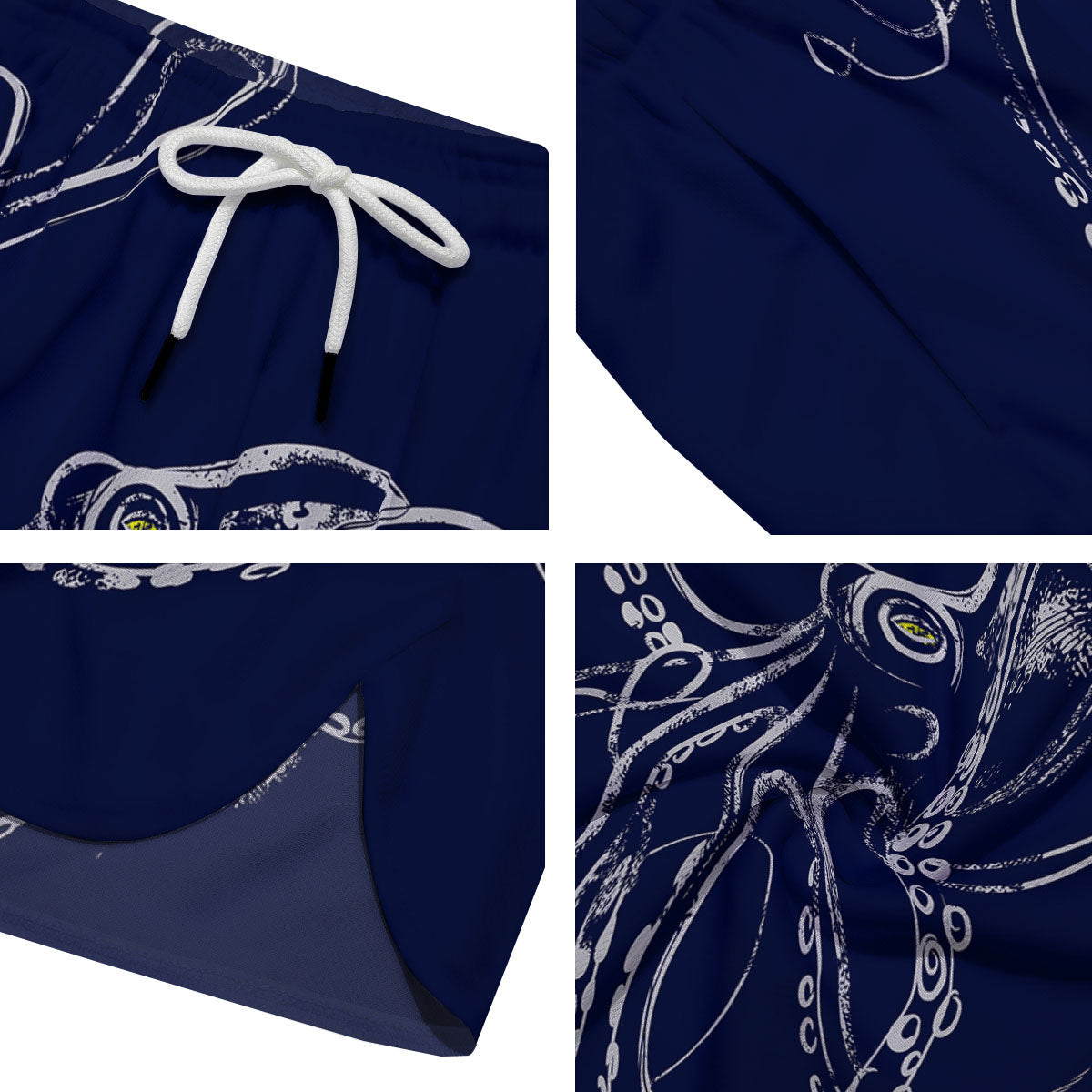 Octopus Tentacles Print Men's Running Shorts-grizzshop