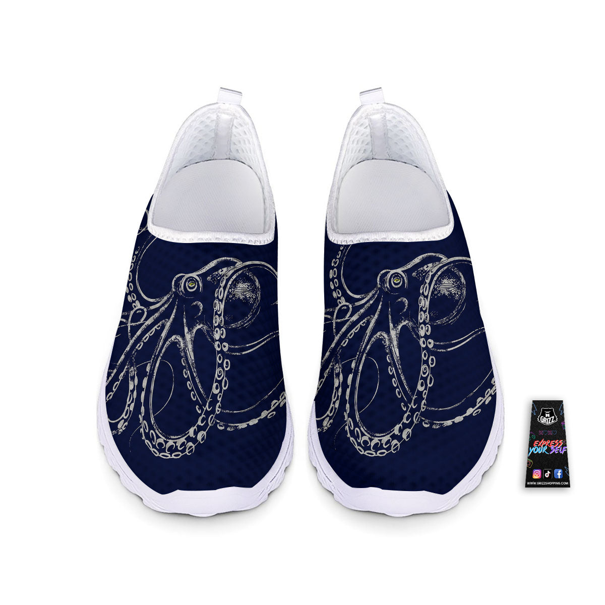 Octopus Tentacles Print Nurse Shoes-grizzshop
