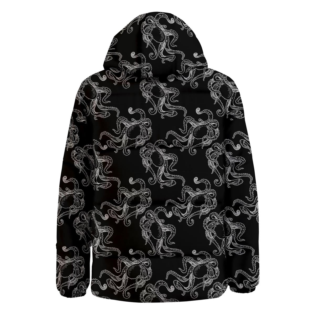 Octopus Tentacles Print Pattern Down Jacket-grizzshop