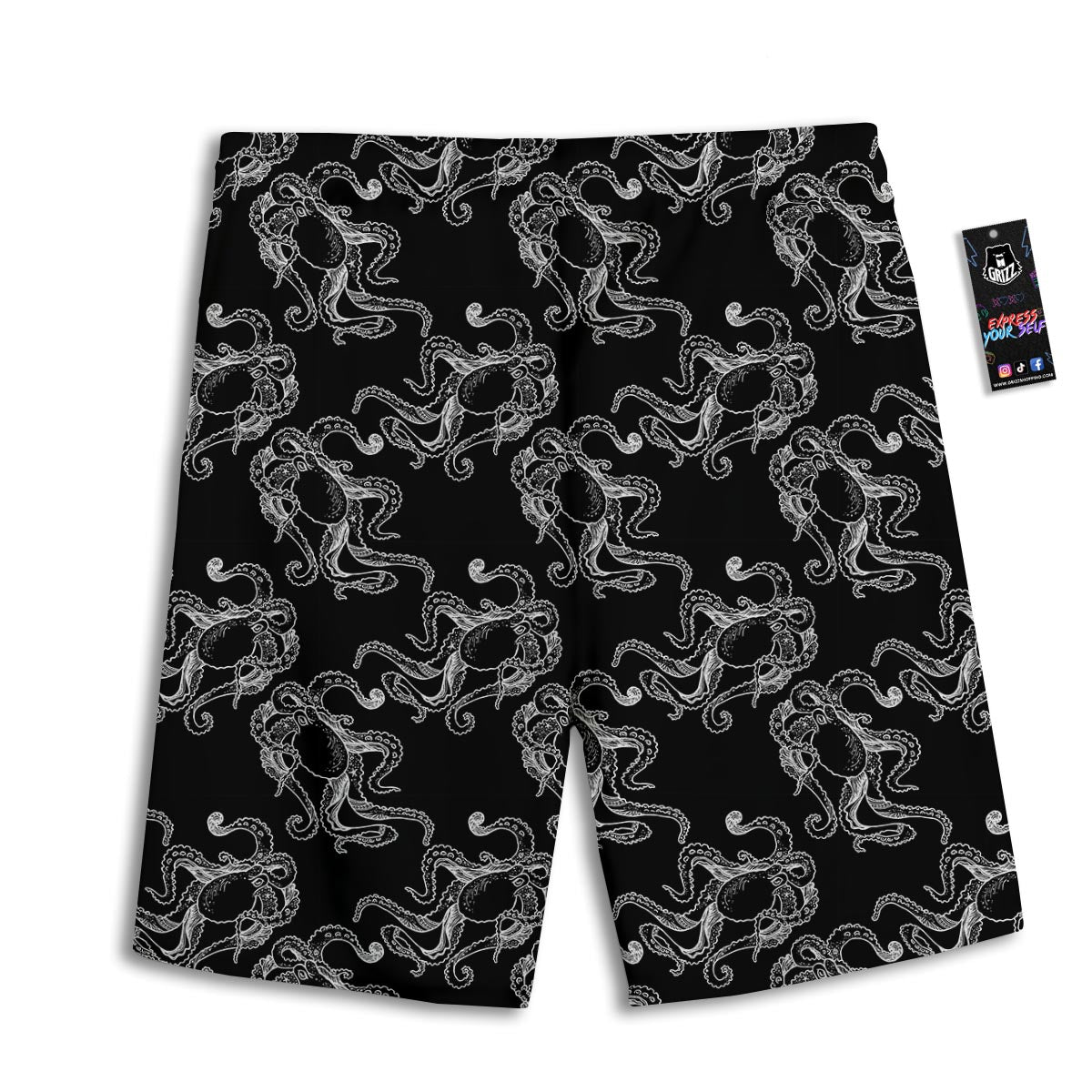 Octopus Tentacles Print Pattern Men's Athletic Shorts
