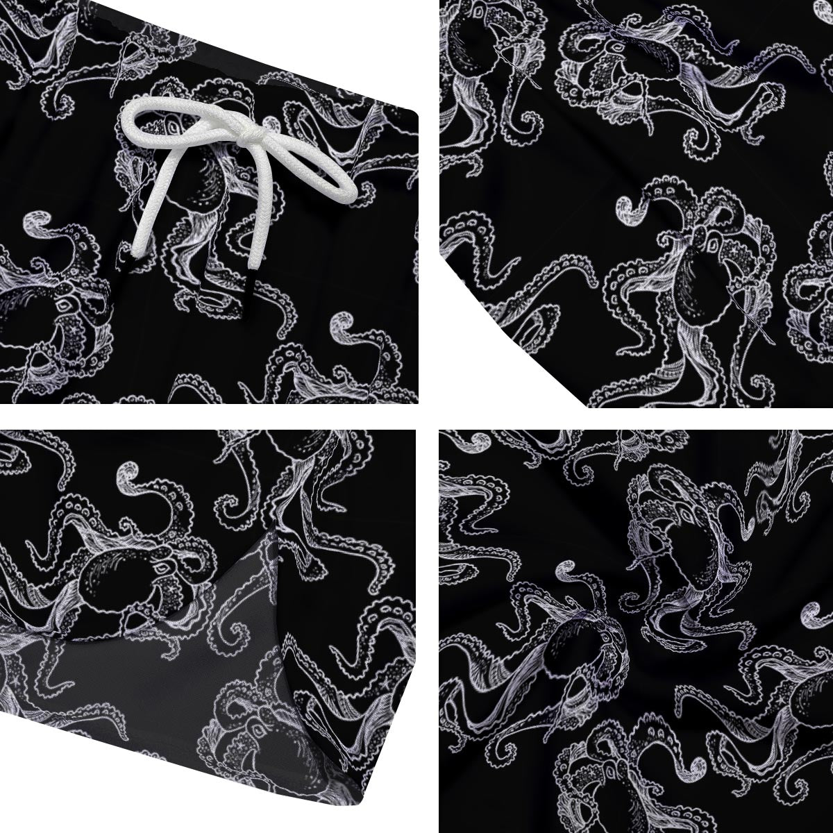Octopus Tentacles Print Pattern Men's Running Shorts-grizzshop