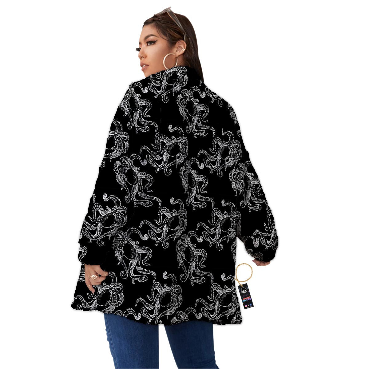 Octopus Tentacles Print Pattern Women's Sherpa Jacket-grizzshop