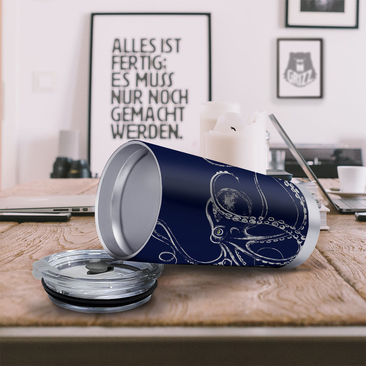 Octopus Tentacles Print Tumbler-grizzshop