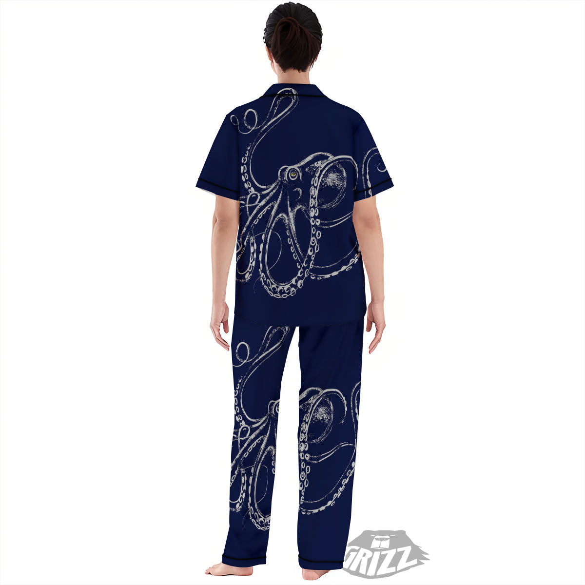 Octopus Tentacles Print Women's Pajamas Set-grizzshop