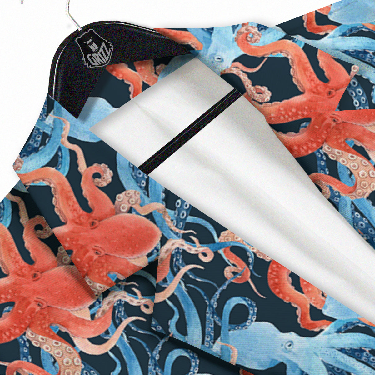 Octopus Watercolor Print Pattern Men's Sport Coat-grizzshop