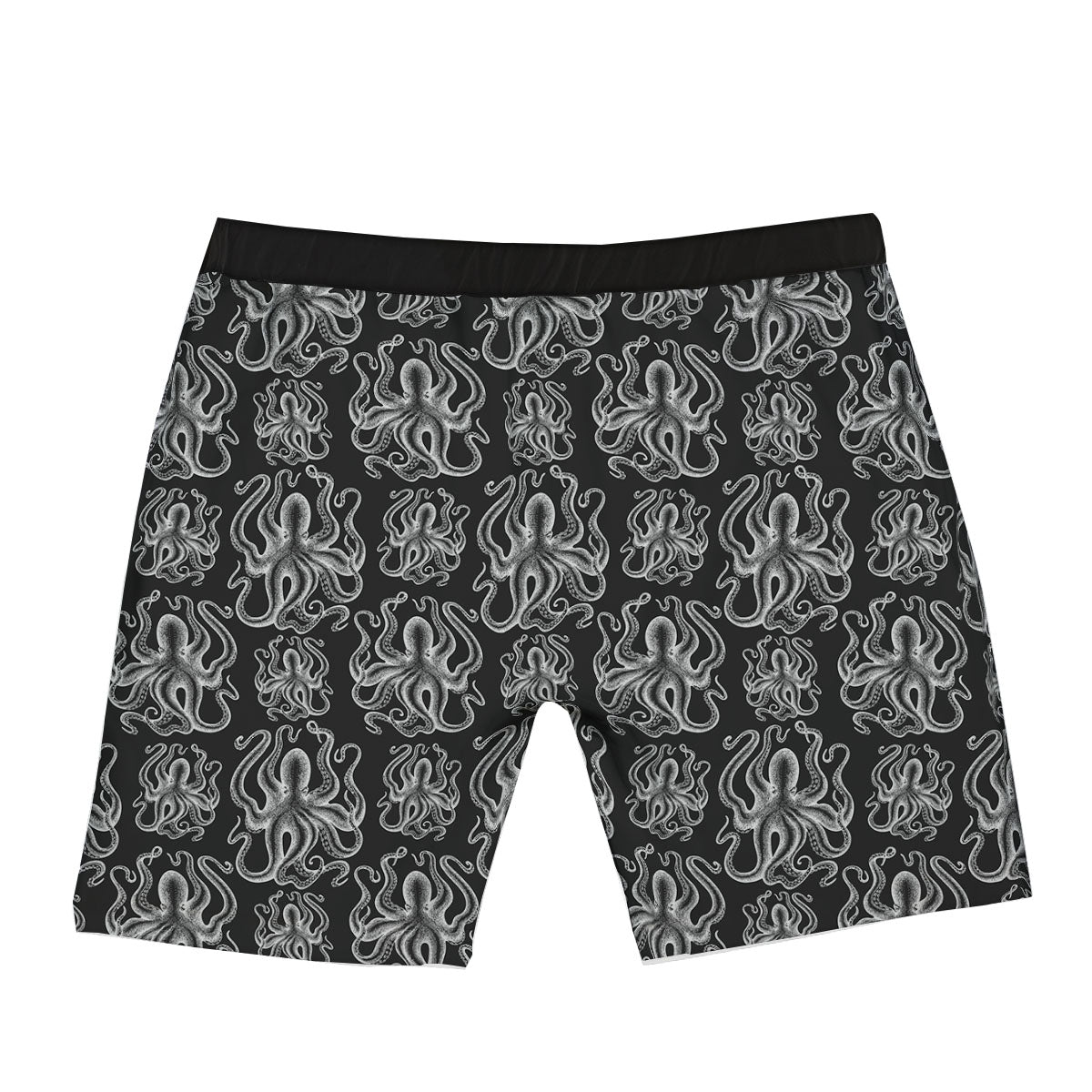 Octopus White And Black Print Pattern Boxer Briefs-grizzshop
