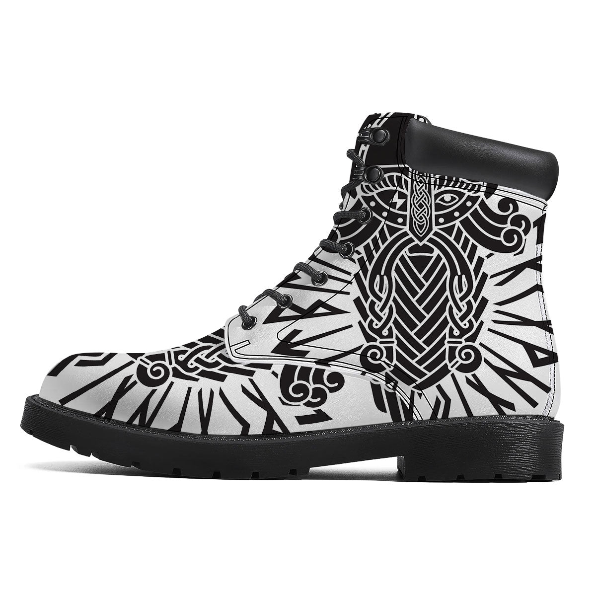 Odin God With Muninn And Huginn Print Boots-grizzshop