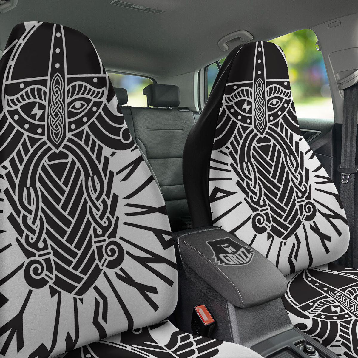 Odin God With Muninn And Huginn Print Car Seat Covers-grizzshop